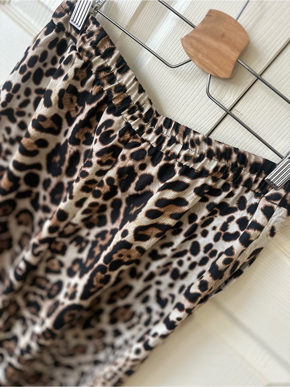 Zara Leopard Print Wide-Leg Loose Fit Pants in Brown Black Effortless Chic Sz Sm - Picture 9 of 11
